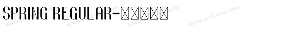 Spring Regular字体转换